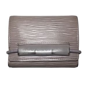 Louis Vuitton classic frost grey epi leather tri fold